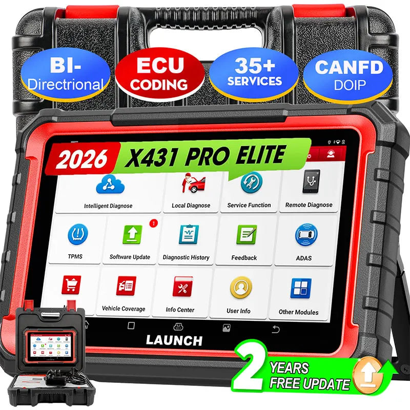 2026 LAUNCH X431 PRO Elite Bidirectional Scan Tool, 32+ Services, ECU Coding, All-in-One Full System Diagnostic Scanner