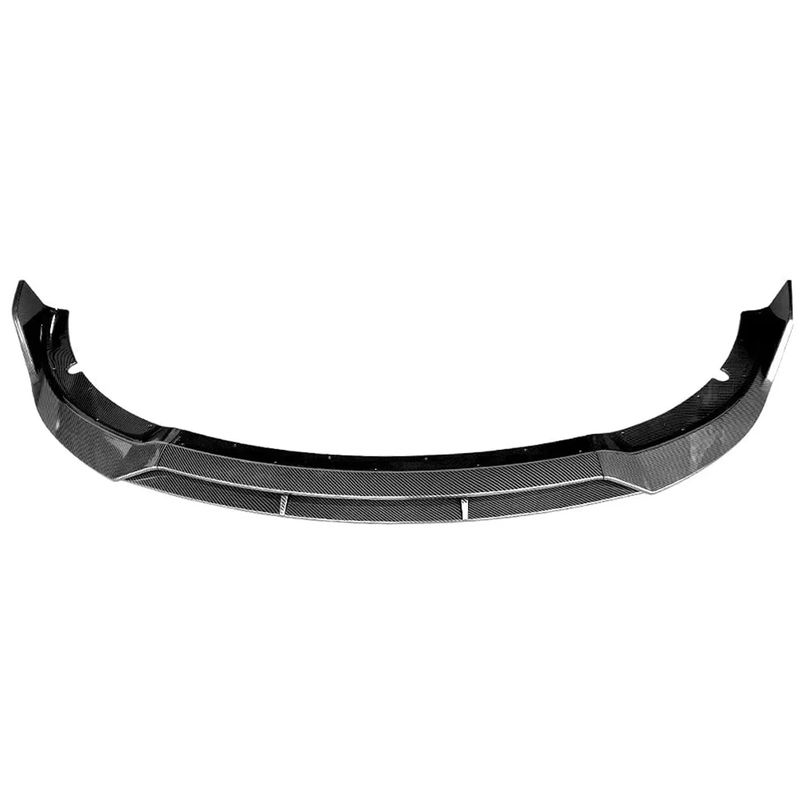4PCS Front Bumper Lip Splitter Spoiler Body Kit For Dodge Charger 2015-2023 SRT-Style Carbon Fiber Look Glossy Black