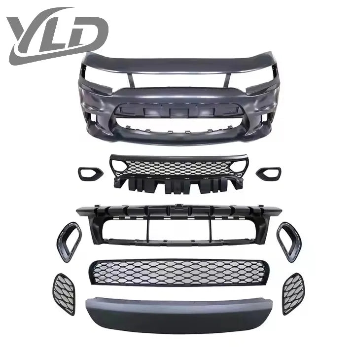 YLD Front Bumper Assembly Auto Part Front Bumper Kit for Dodge Charger SRT Hellcat 2015 2016 2017 2018 2019 2020 2021 2022 2023