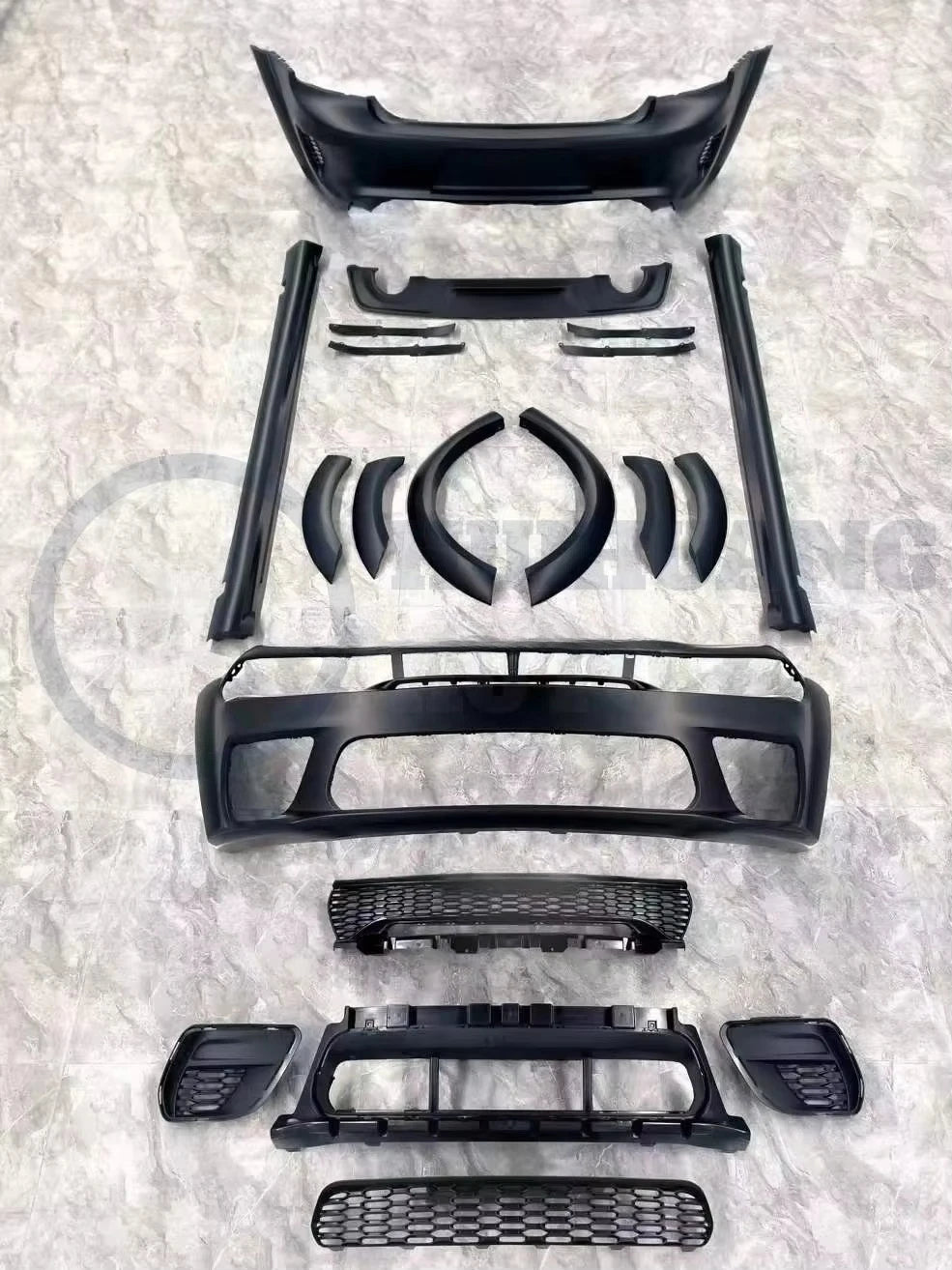 Car Conversion Upgrade SRT Front Rear Bumper Fender Bonnet Hood Spoiler Facelift Body Kit for Dodge Charger Bodykit