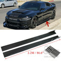 6PCS 2.2m Universal Side Skirt Extension Rocker Plate Lip Separator Bumper For Dodge Charger SRT SXT RT For Audi A3 S3 A4 S4 A5