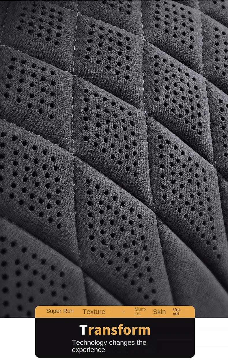 Car Suede Seats Protection Universal Car Seat Cover All Season Breathable High Quality Perforated Latex Suede SUV Seat Covers