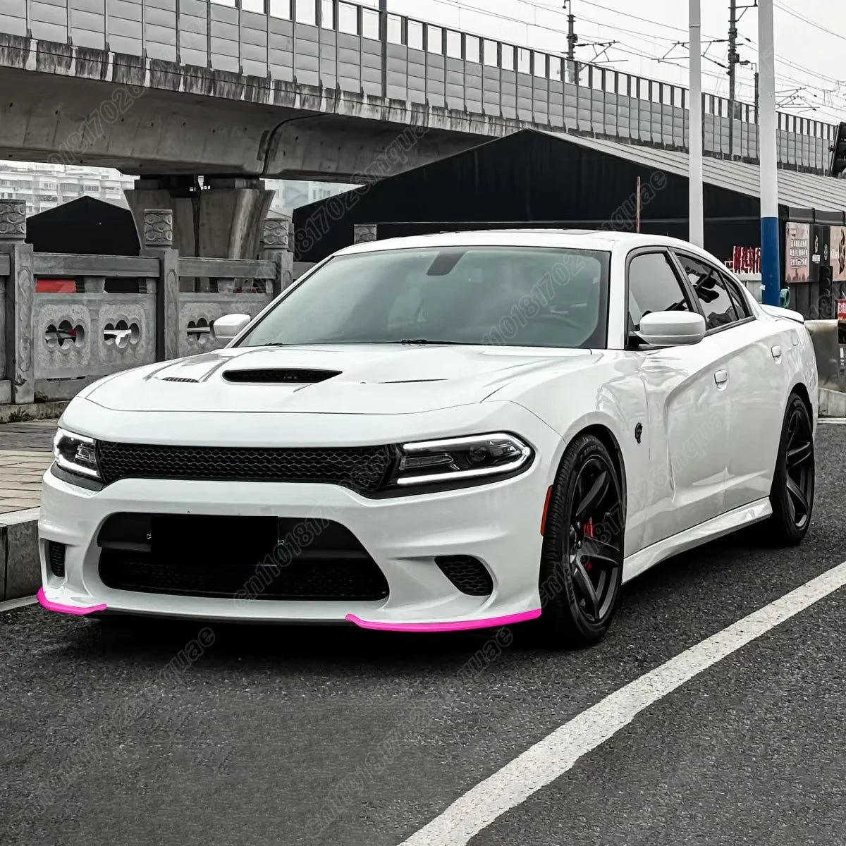 For Dodge Charger Hellcat/SRT 2015 2016 2017 2018 2019 2020 2021 Car Front Bumper Protection Lip Body Front Fender Guard Kit