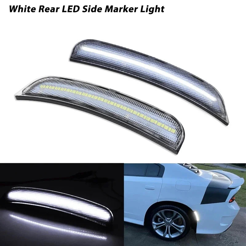 Front Rear Fender Side Marker Lights For Dodge Charger 2015 2016 2017 2018 2019 2020 2021 LED Turn Signal Lights Parking Lights