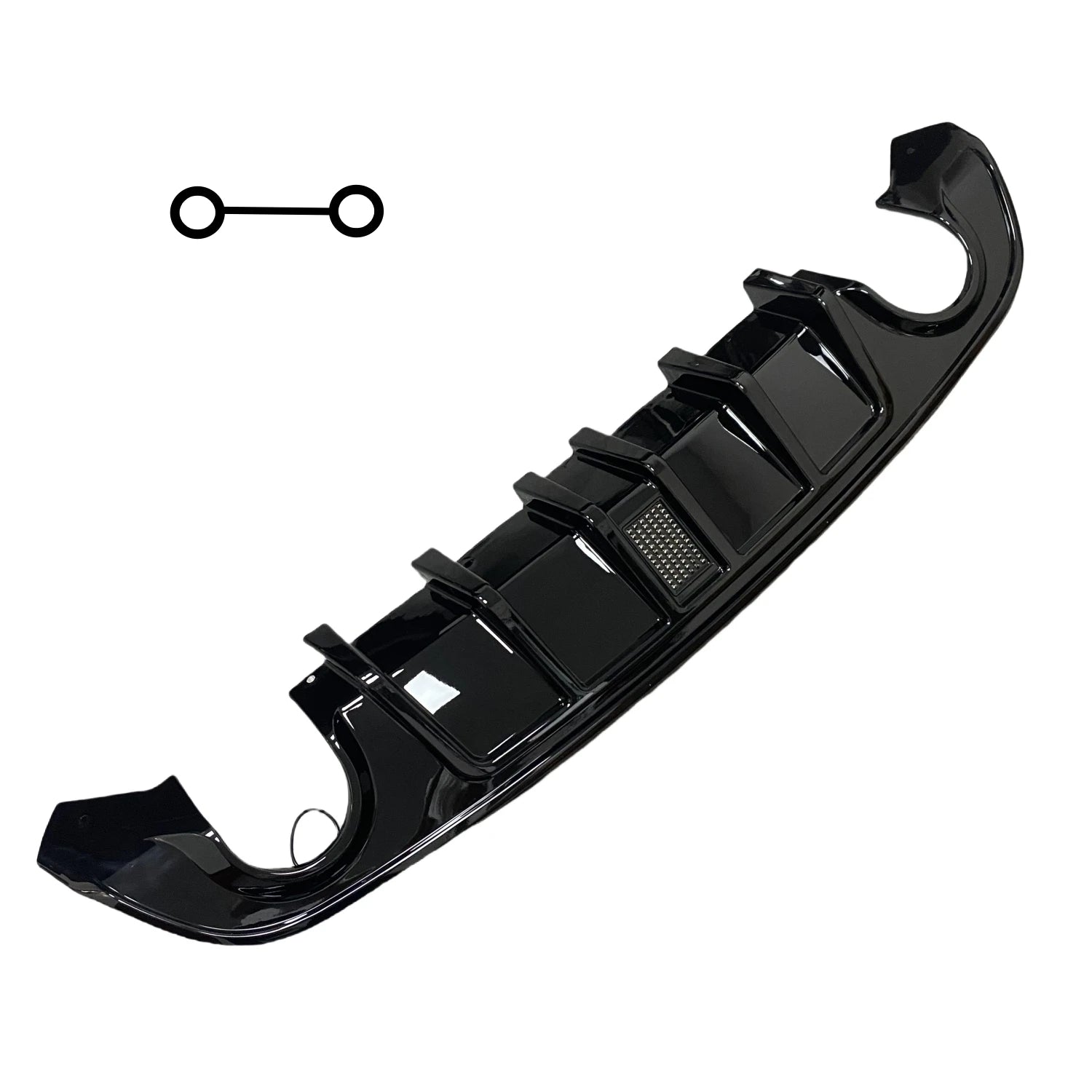 Gloss Black Car Rear Bumper Diffuser Splitter For Dodge Charger SRT Daytona GT R/T 2015-2023 With Brake LED Light Tuning BodyKit