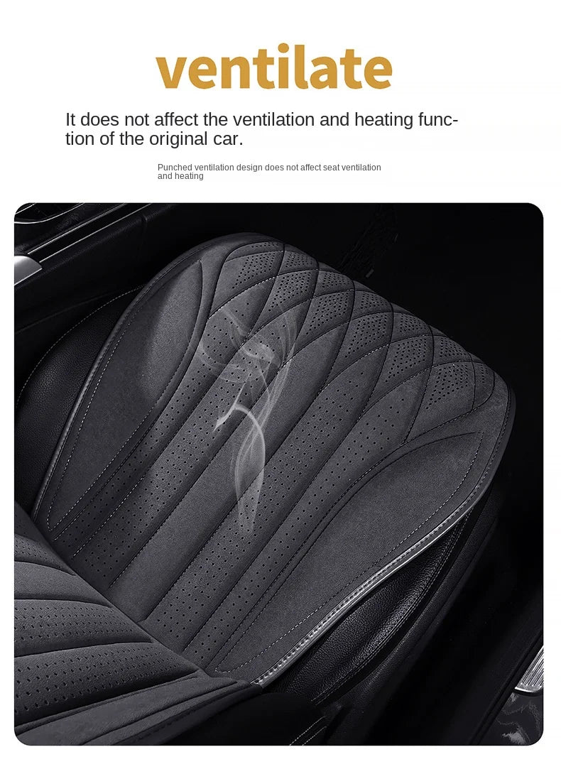 Car Suede Seats Protection Universal Car Seat Cover All Season Breathable High Quality Perforated Latex Suede SUV Seat Covers