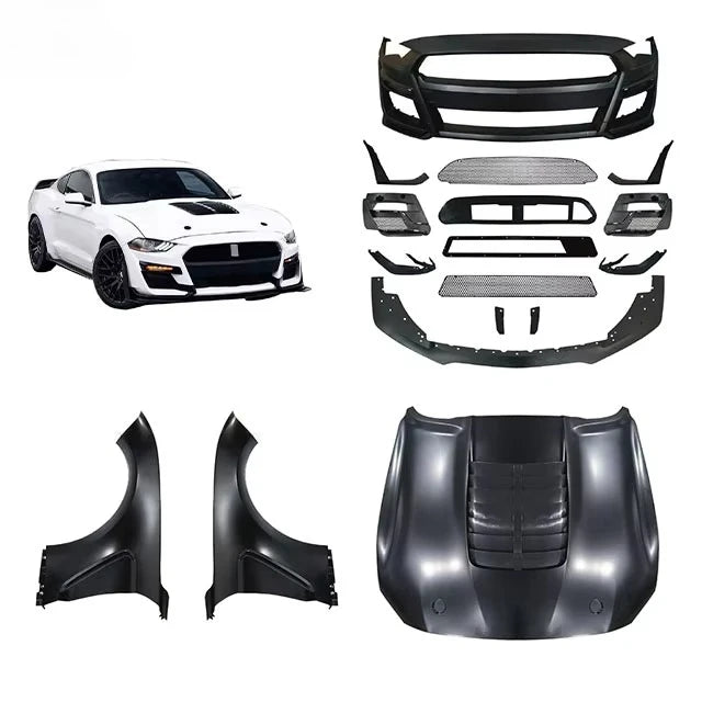 New Condition Manufacturing for Mustang GT500 2018-2023 Accessories Car Full Wide Body Kit with Front Rear Bumper Grille