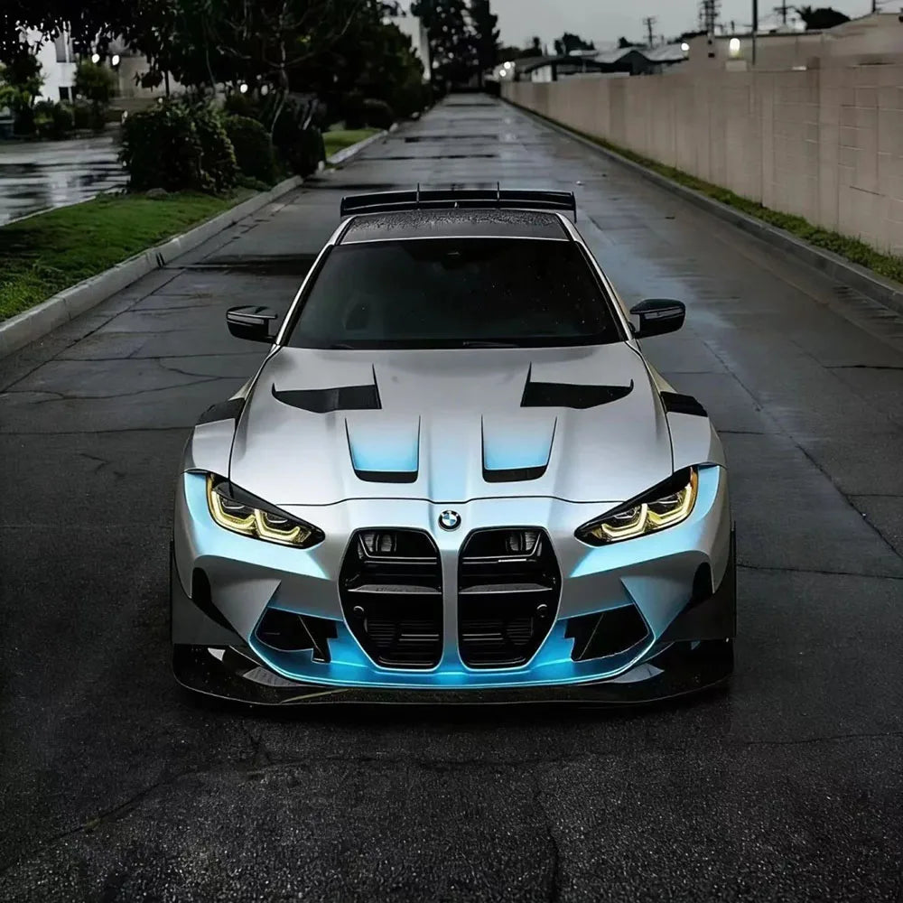 PET Liner Weatherproof Vinyl Wrap Metallic Blue Vinyl Unique Car Wrap Solutions