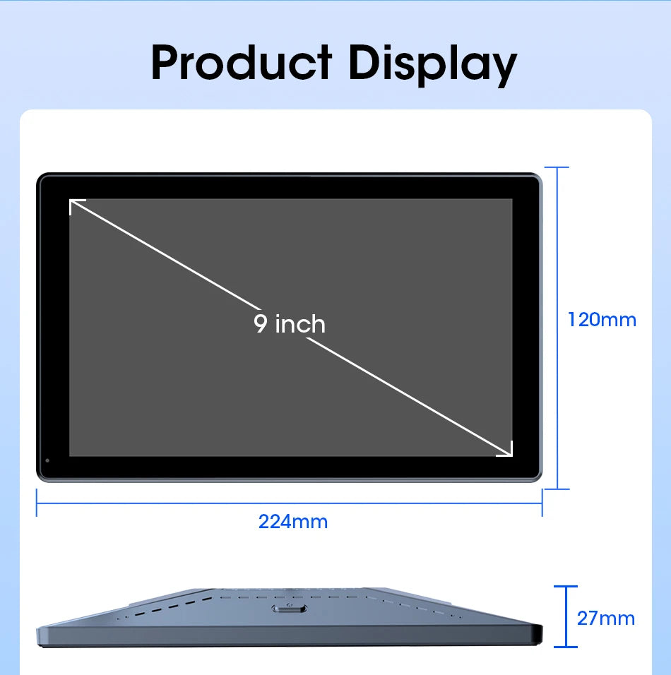 7/8/9'' Support Orientation & Portrait Car Mirror Radio Wireless Carplay Android Auto Multimedia Video Player Universal Screen