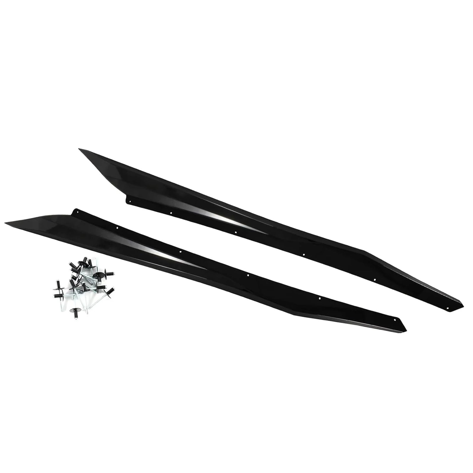 Side Skirts Extension Splitters Fender For Chevrolet Corvette C8 2 Door Z51 Stingray STG 3 2020-2024 Carbon Look Glossy Black