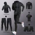 7Pcs Men's Ice Fiber Quick-Dry Running Fitness Full Set