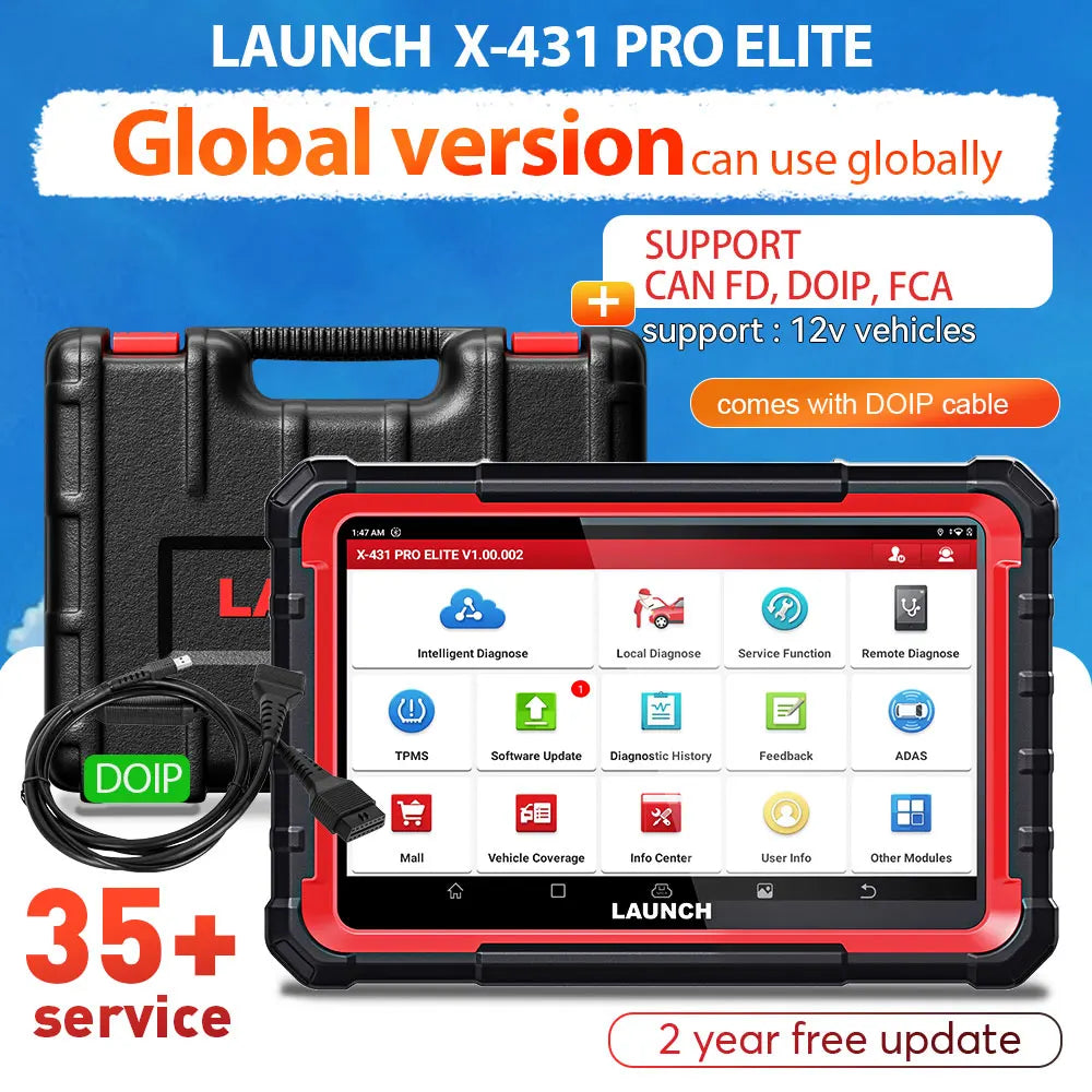 2026 LAUNCH X431 PRO Elite Bidirectional Scan Tool, 32+ Services, ECU Coding, All-in-One Full System Diagnostic Scanner