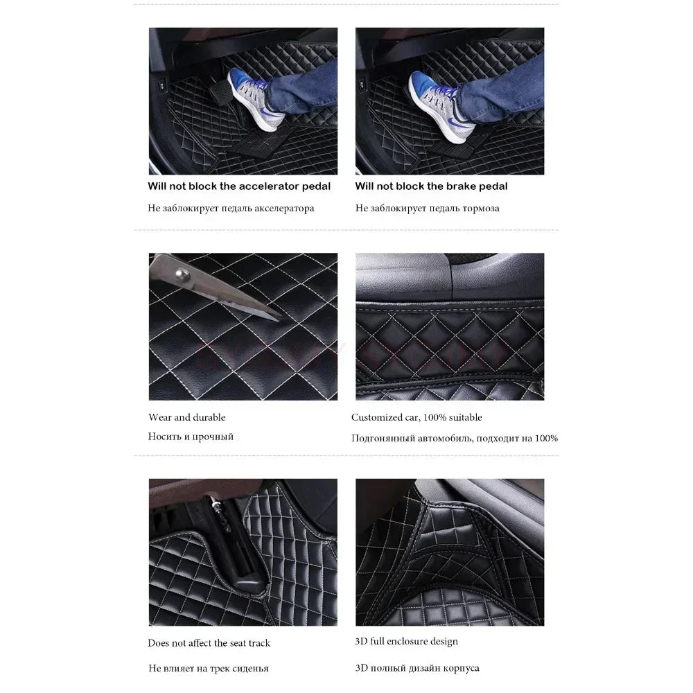 Custom 3D Car Floor Mats for BMW 7 Series G70 F01 2008-2015 F02 Long G11 G12 Long Interior Accessories Artificial Leather