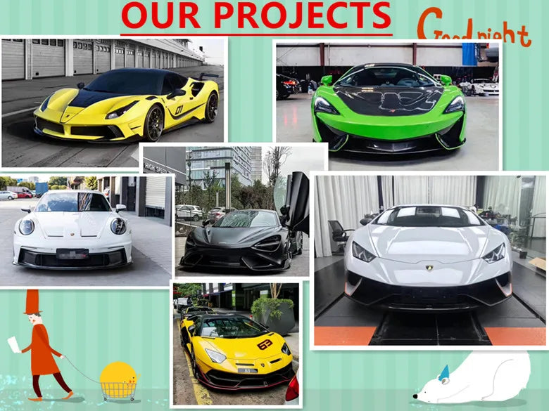 Car Modification Auto Body Parts High Glossy Carbon Fiber Front Car Side Fenders For Porsche 911 992 GT3 Style