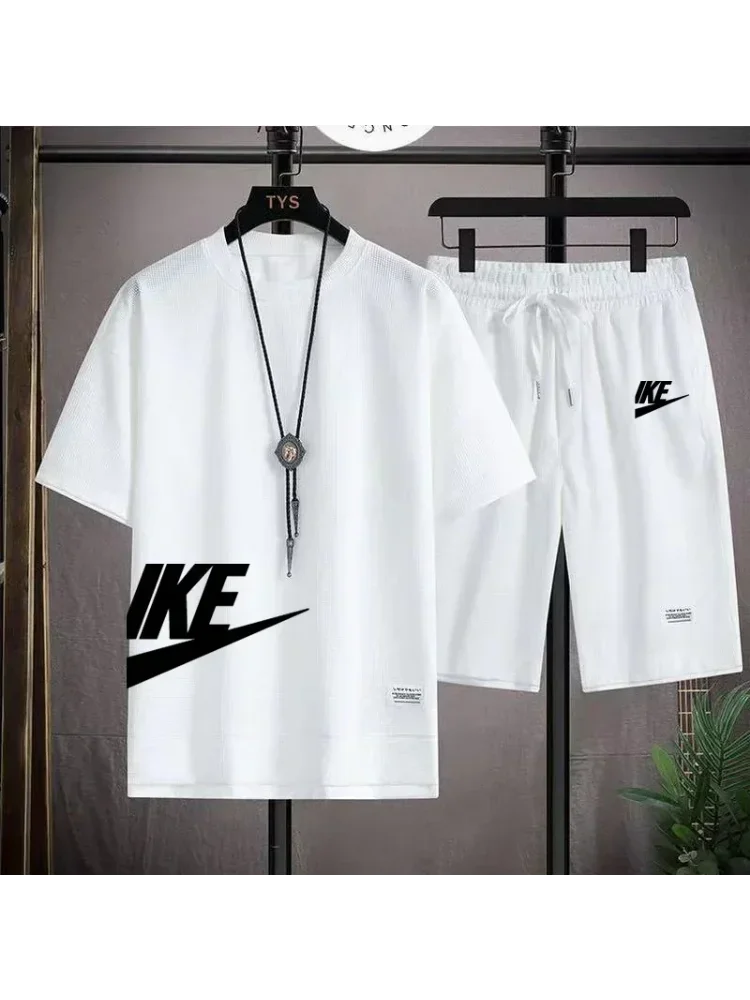 men's sportswear set, short-sleeved T-shirt