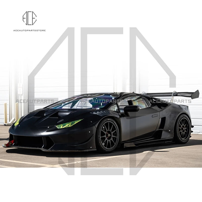 For Lamborghini Huracan LP620 Front Rear Bumper Carbon fiber Engine Hood Spoiler Wing Side skirts For Huracan LP620 Body kit