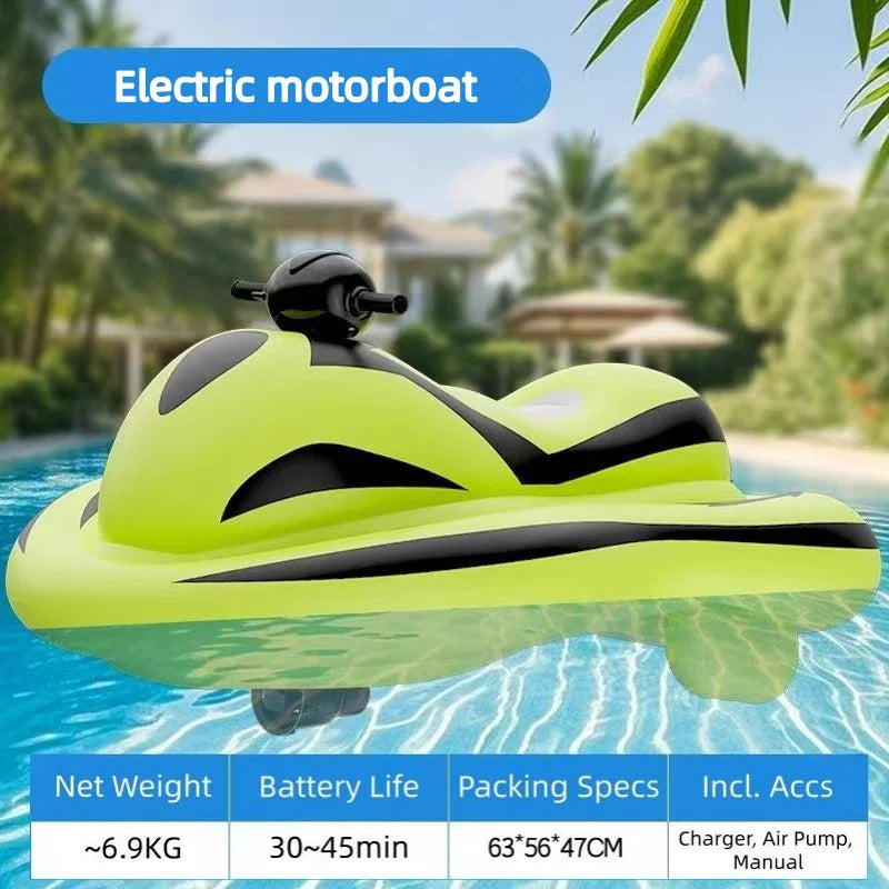 Inflatable Electric Water Scooter 6-8KM/H Speed IPX7 Waterproof Jet Ski Float