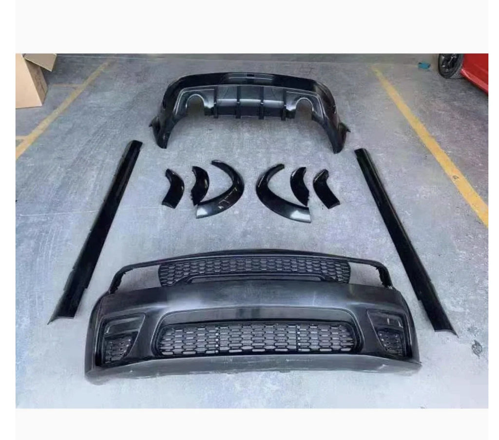 Car Conversion Facelift Front Rear Bumper for Dodge Charger 15-23 SRT Hellcat Widebody Body Kit