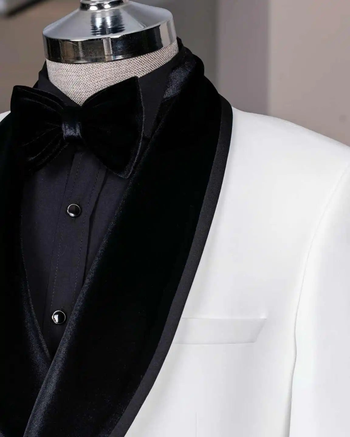 Elegant Wedding Tuxedos 2 Piece Set Jacket Pants Men Suit Design One Button Shawl Lapel  Evening Prom Groom Blazers Customized