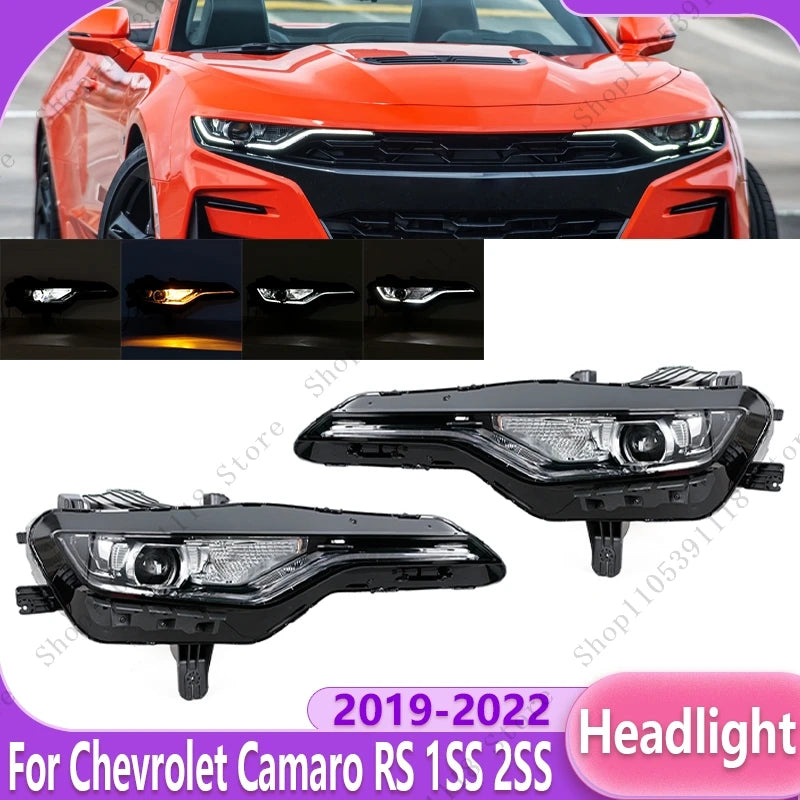 For Chevrolet Camaro RS 1SS 2SS 2019 2020 2021 2022 LED Headlight DRL Turn Singht Light Fog Light Head lamp Projector Headlamp