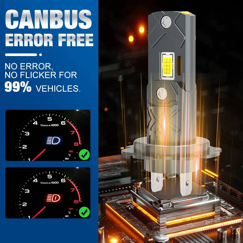 XSTORM H7 LED Light Canbus Car Headlight With Fan 20000LM 120W H7 LED Headlight Auto Turbo Fog Bulbs 6500K Plug&Play Auto Lamp