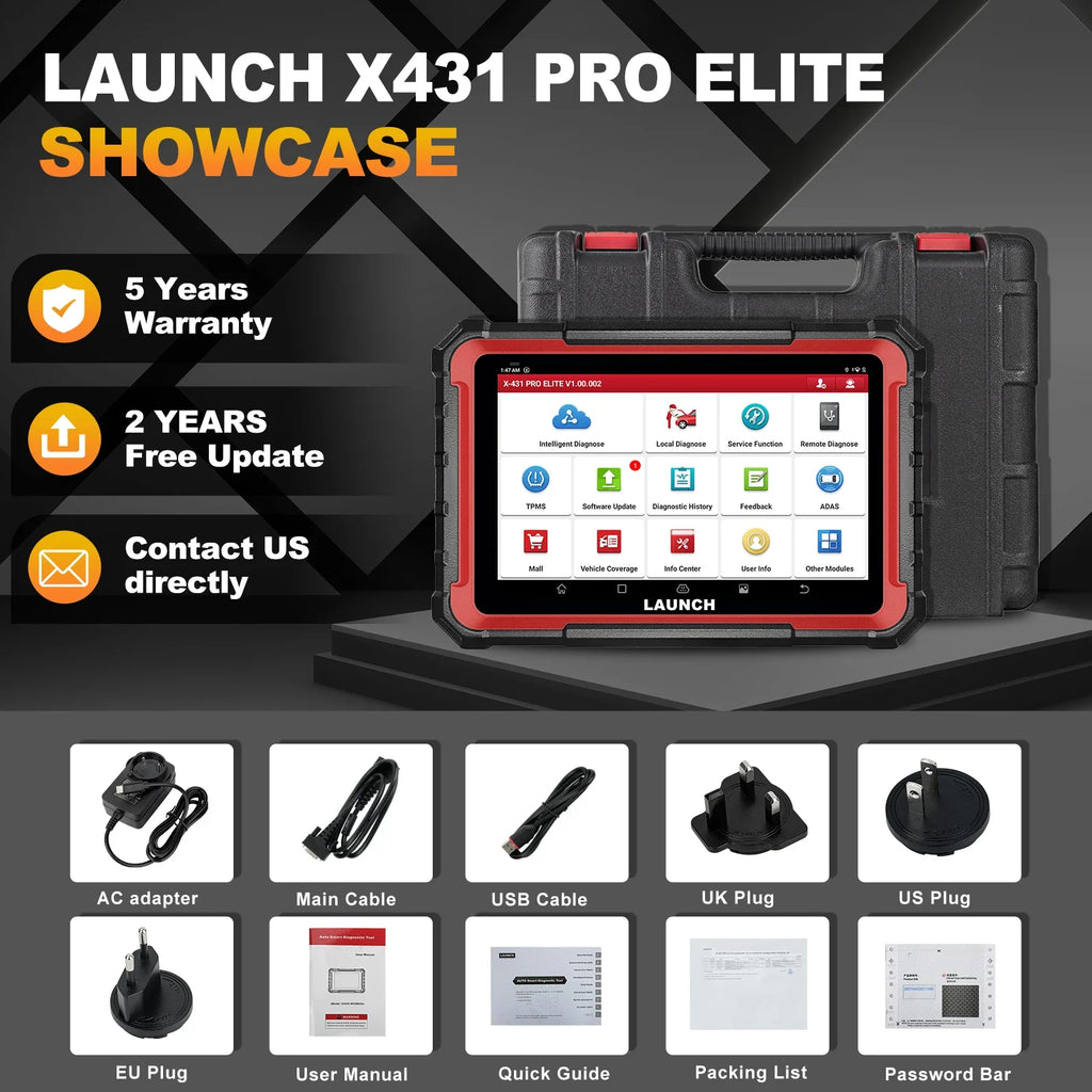 2026 LAUNCH X431 PRO Elite Bidirectional Scan Tool, 32+ Services, ECU Coding, All-in-One Full System Diagnostic Scanner