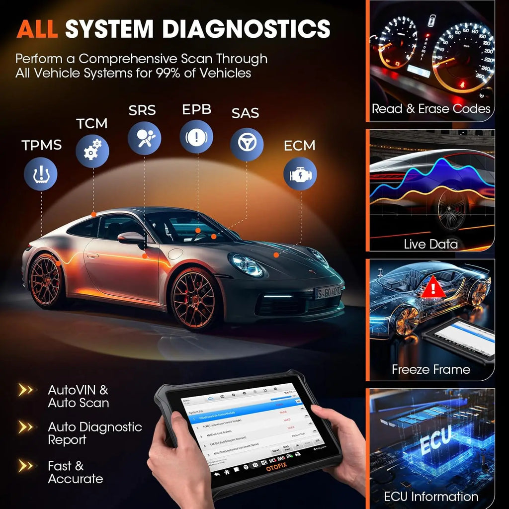 OTOFIX D1 Lite Bidirectional Scan Tool All System Automotive Diagnostic Scanner FCA SGW CANFD DOIP OBD2 Scanner 2 Year Update
