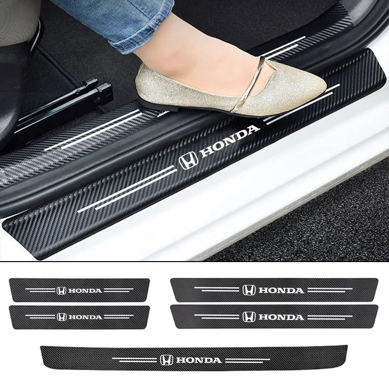 Car Door Sill Protection Strip Car Decorative Sticker For Honda Civic CRV Fit gp5 Jazz Veze Odyssey XR-V adv 350 Car Accessories