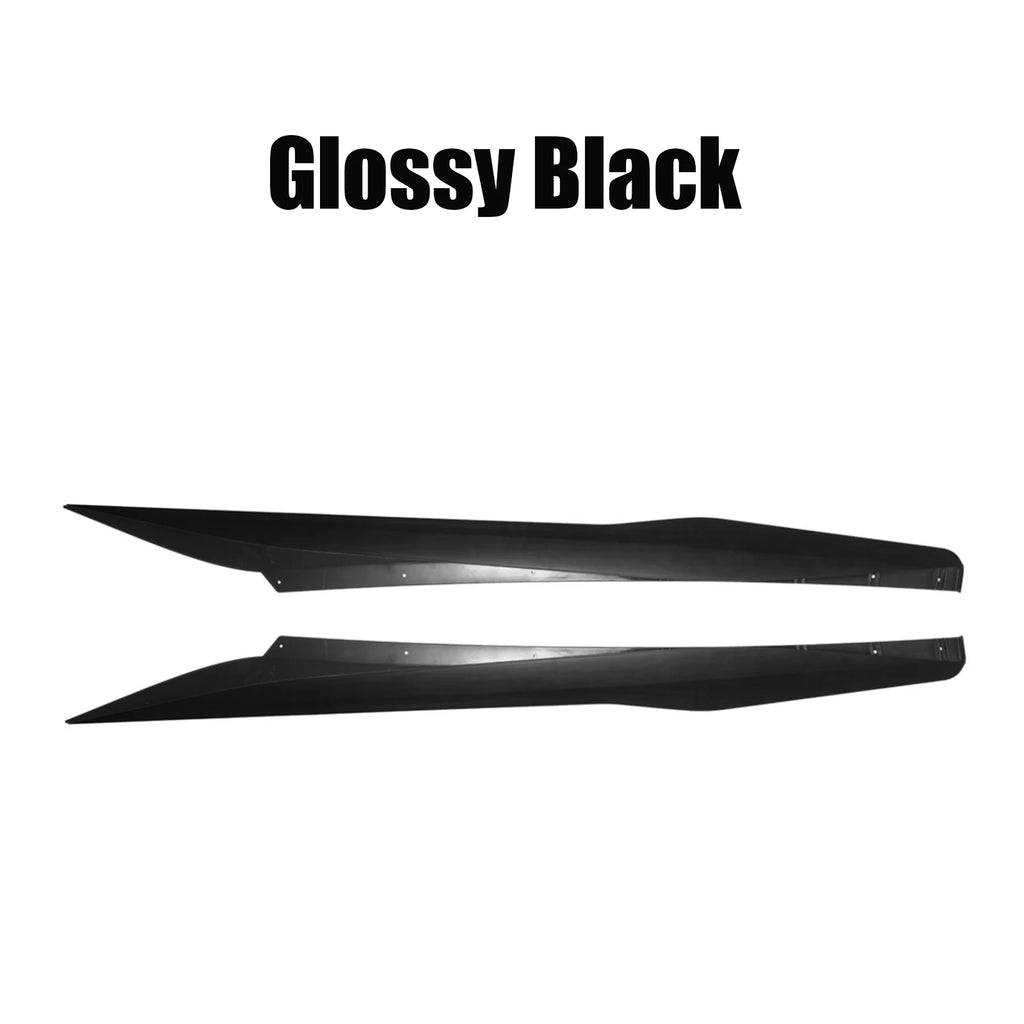 Side Skirts Extension Splitters Fender For Chevrolet Corvette C8 2 Door Z51 Stingray STG 3 2020-2024 Carbon Look Glossy Black