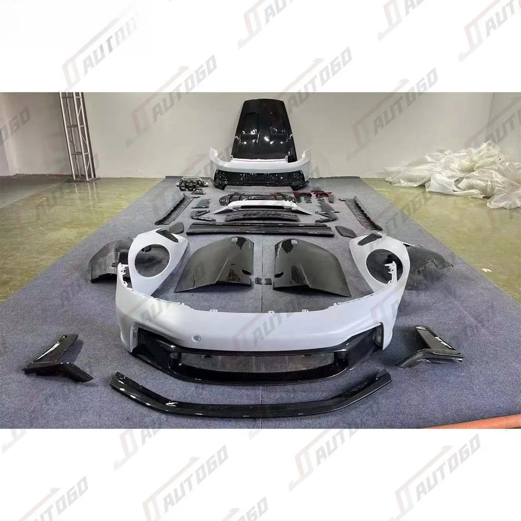 2025 New Design Dry Carbon Fiber Body Kit for 911 992 2019 2020 2021 2022 2023 2024 Upgrade to GT3 RS Style Bumper Assembly Assy