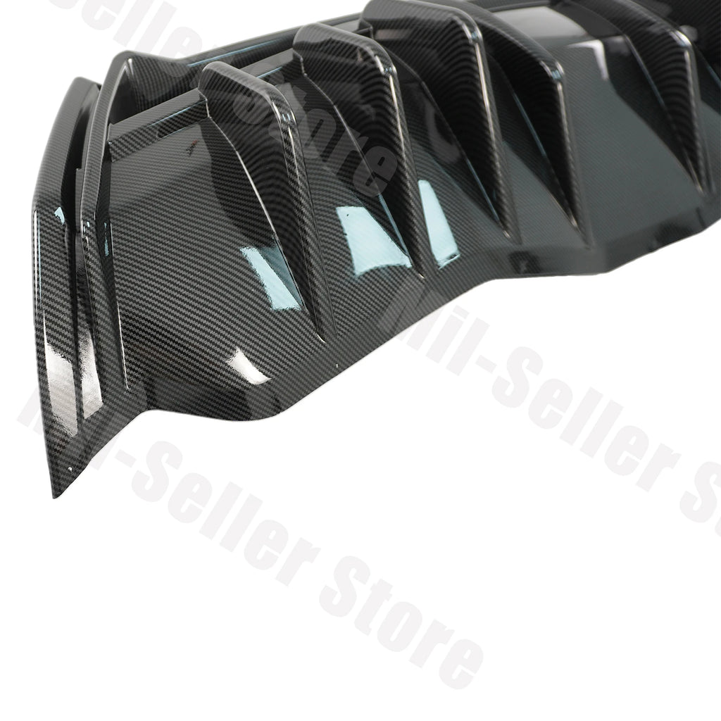 For Chevrolet Corvette C8 2020-2025 NINTE Style Rear Bumper Diffuser Non-Widebody Glossy Black Cars Accessories Body Kit