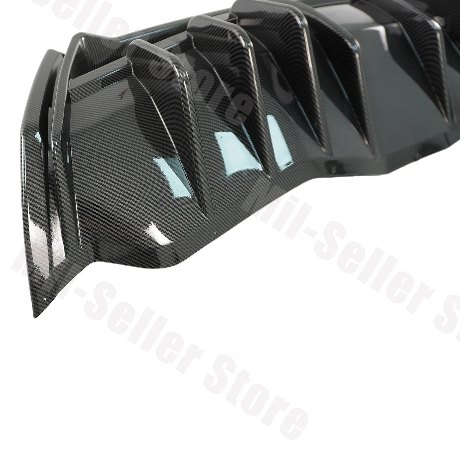 For Chevrolet Corvette C8 2020-2025 NINTE Style Rear Bumper Diffuser Non-Widebody Glossy Black Cars Accessories Body Kit