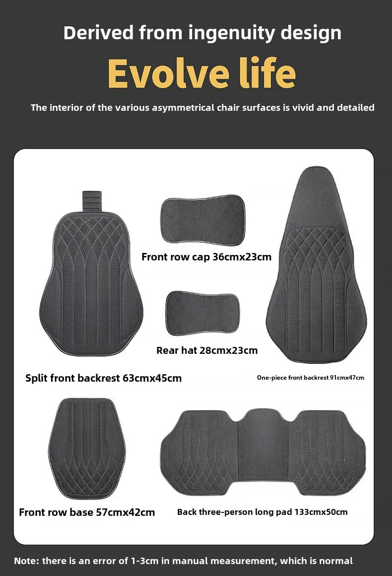 Car Suede Seats Protection Universal Car Seat Cover All Season Breathable High Quality Perforated Latex Suede SUV Seat Covers