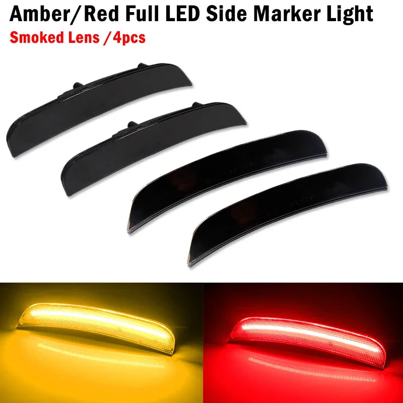 Front Rear Fender Side Marker Lights For Dodge Charger 2015 2016 2017 2018 2019 2020 2021 LED Turn Signal Lights Parking Lights