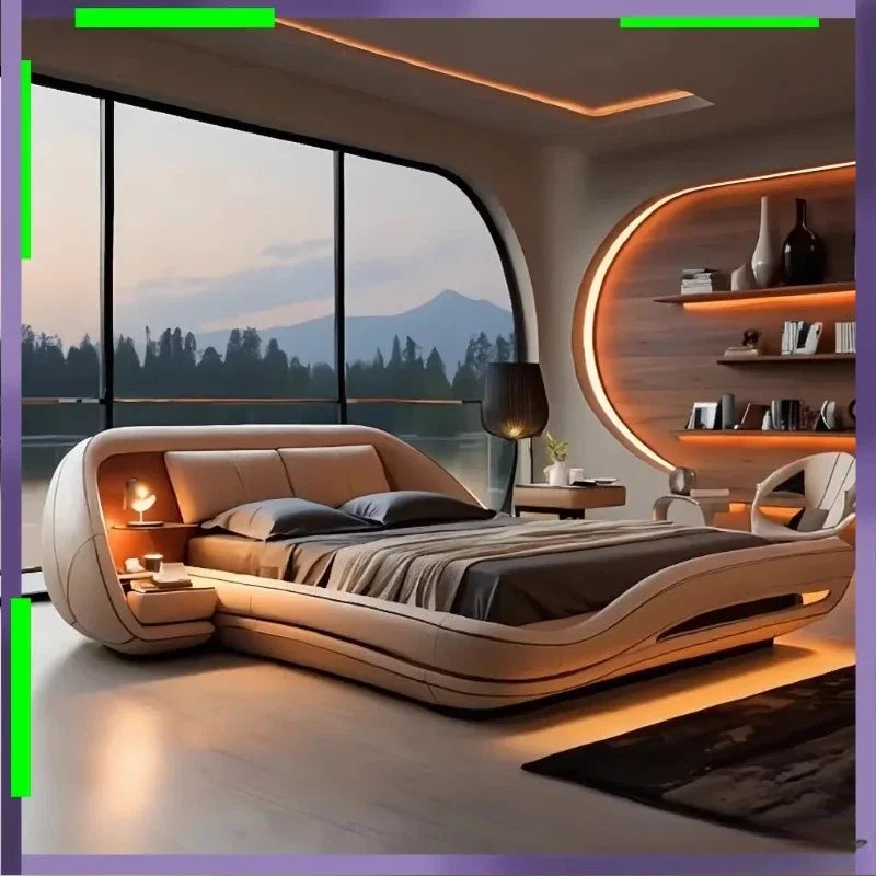 Stylish Designer Bed Frame High European Luxury Comfort Ideal Elegant Weddings Camas De Dormitorio Camas De Casal Decoration