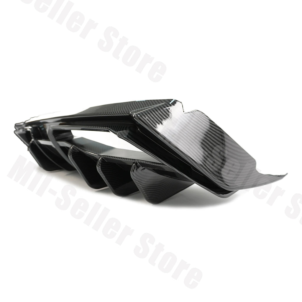 For Chevrolet Corvette C8 2020-2025 NINTE Style Rear Bumper Diffuser Non-Widebody Glossy Black Cars Accessories Body Kit