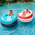 Inflatable Bumper Car Motorized Pool Float with Lake Float Tube PVC Material 1 Passenger Adult Pool Toy Water Amusement