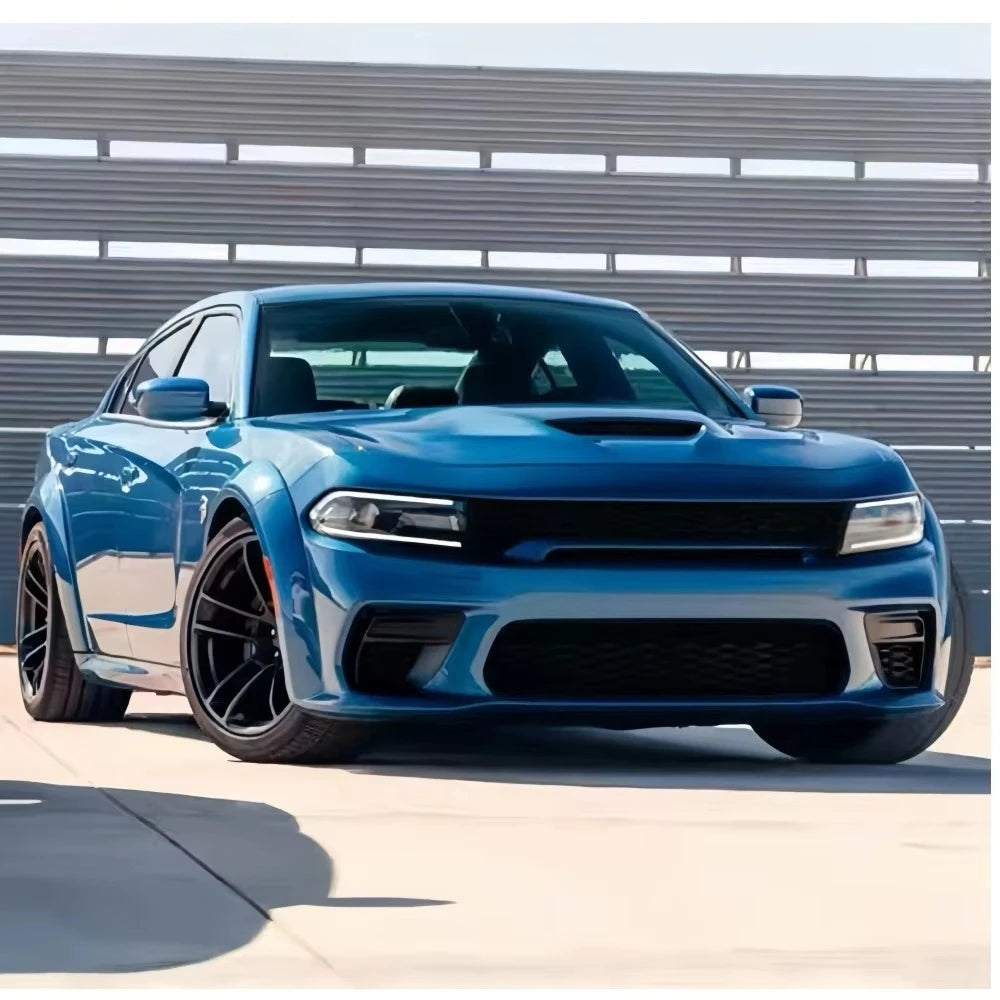 Aggressive SRT Look Full Body Kit Compatible with for Dodge Charger GT AWD | Front Rear Bumpers, Wide Fenders, Spoiler Included