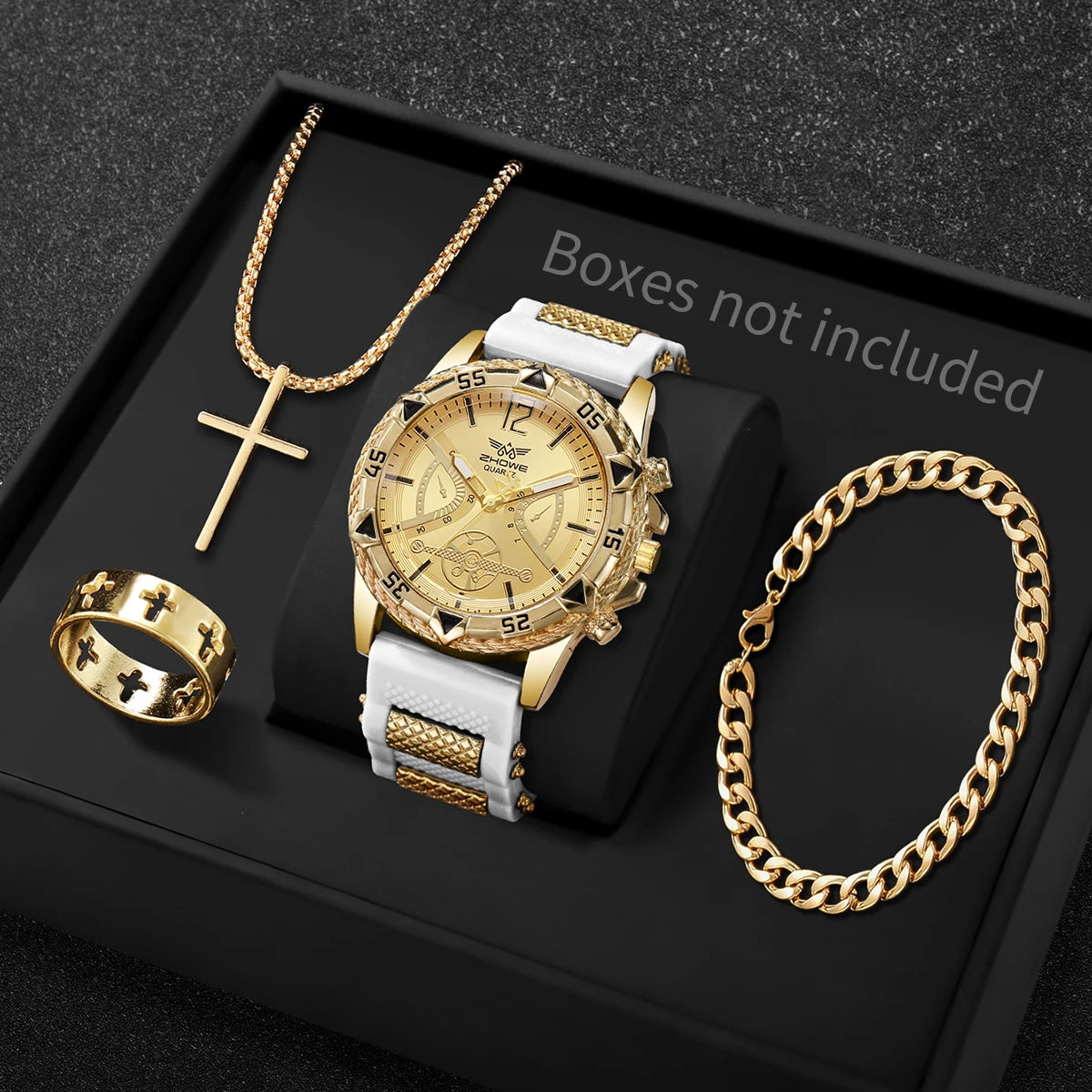 4PCS Men Business Quartz Watch