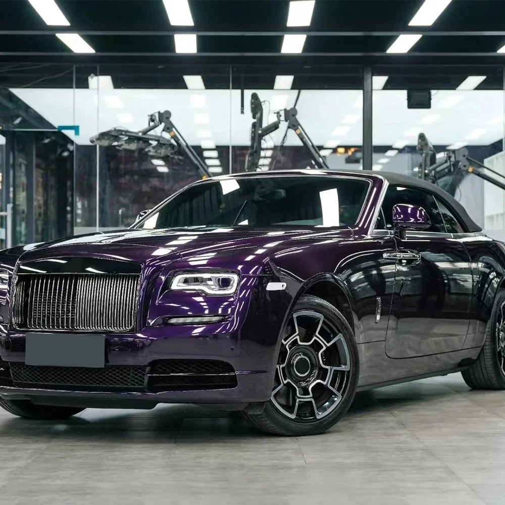 Car Sticker Wrapping Vinyl Film Metallic Midnight Purple Color Change PET Bubble Free Film Car Accessories PVC Auto Decals