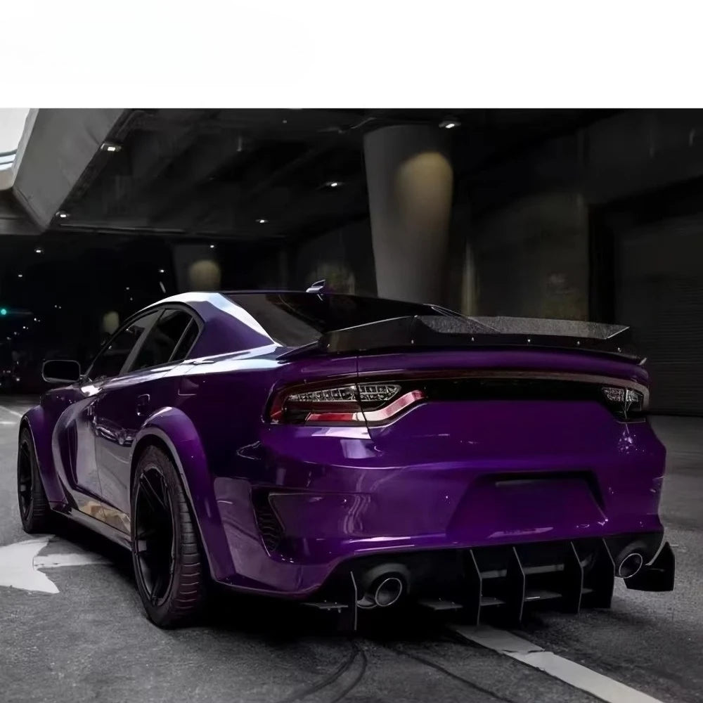 Aggressive SRT Look Full Body Kit Compatible with for Dodge Charger GT AWD | Front Rear Bumpers, Wide Fenders, Spoiler Included