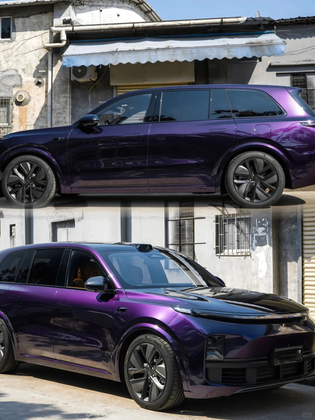 18M Roll High Glossy Metallic Midnight Purple Vinyl Film Sticker DIY Car Wrap Foil with Air Release Self Adhesive Decal Wrapping