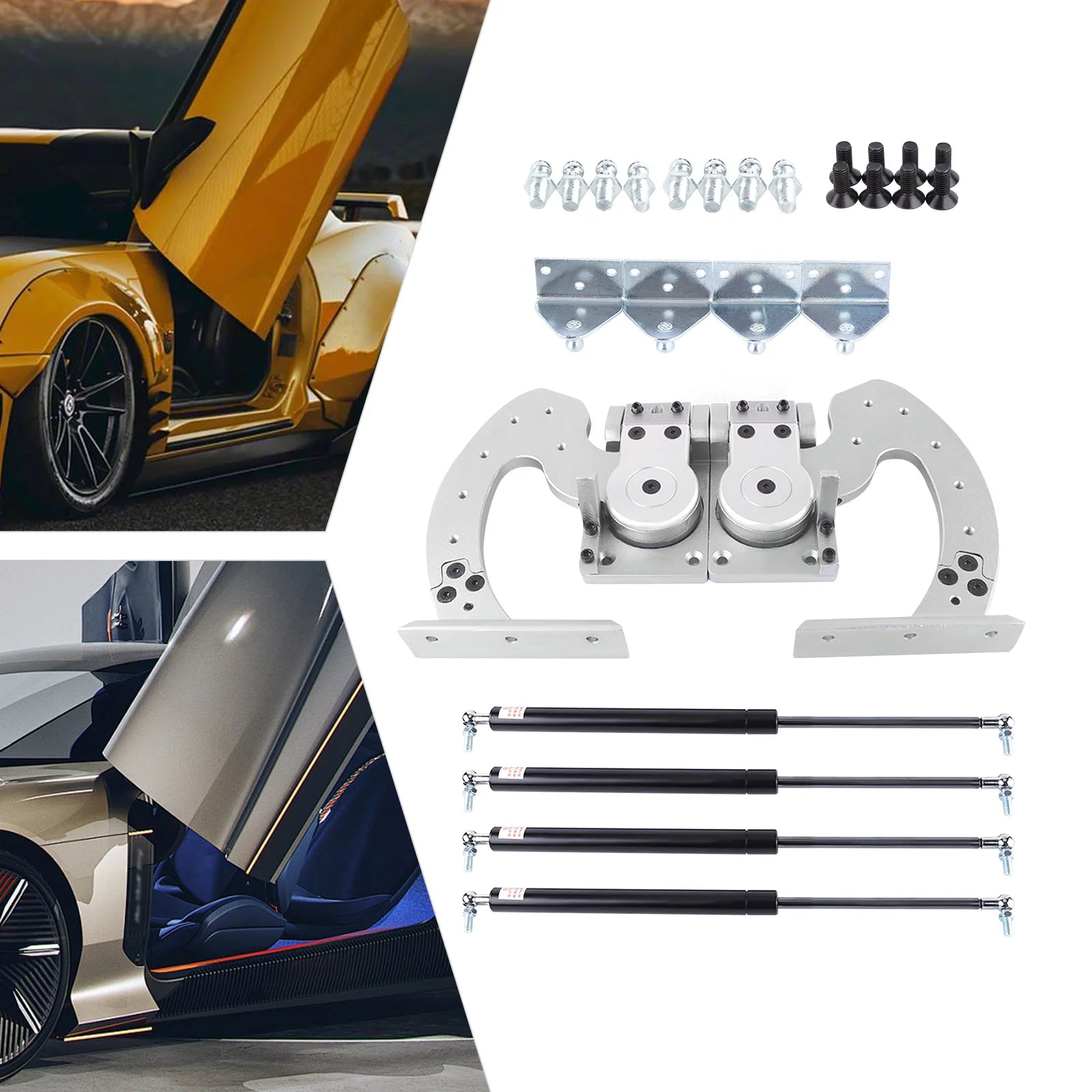 Vertical Doors Hinge Kit for Universal Usage Compatible with Lambo Chevrolet Nissan Mazda Ford Subaru Toyota