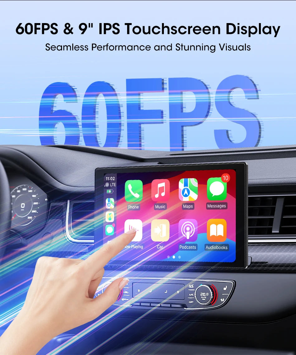 7/8/9'' Support Orientation & Portrait Car Mirror Radio Wireless Carplay Android Auto Multimedia Video Player Universal Screen