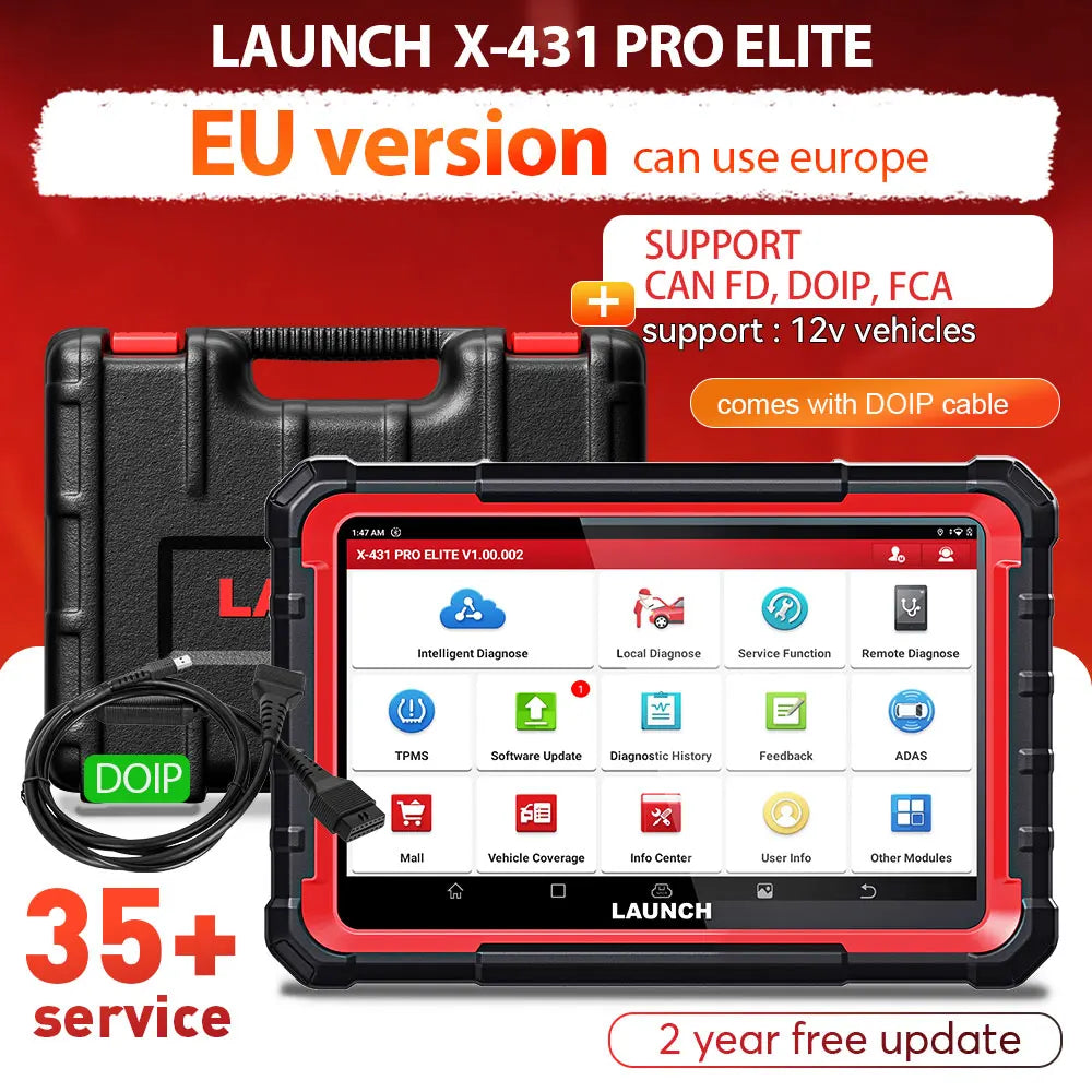 2026 LAUNCH X431 PRO Elite Bidirectional Scan Tool, 32+ Services, ECU Coding, All-in-One Full System Diagnostic Scanner