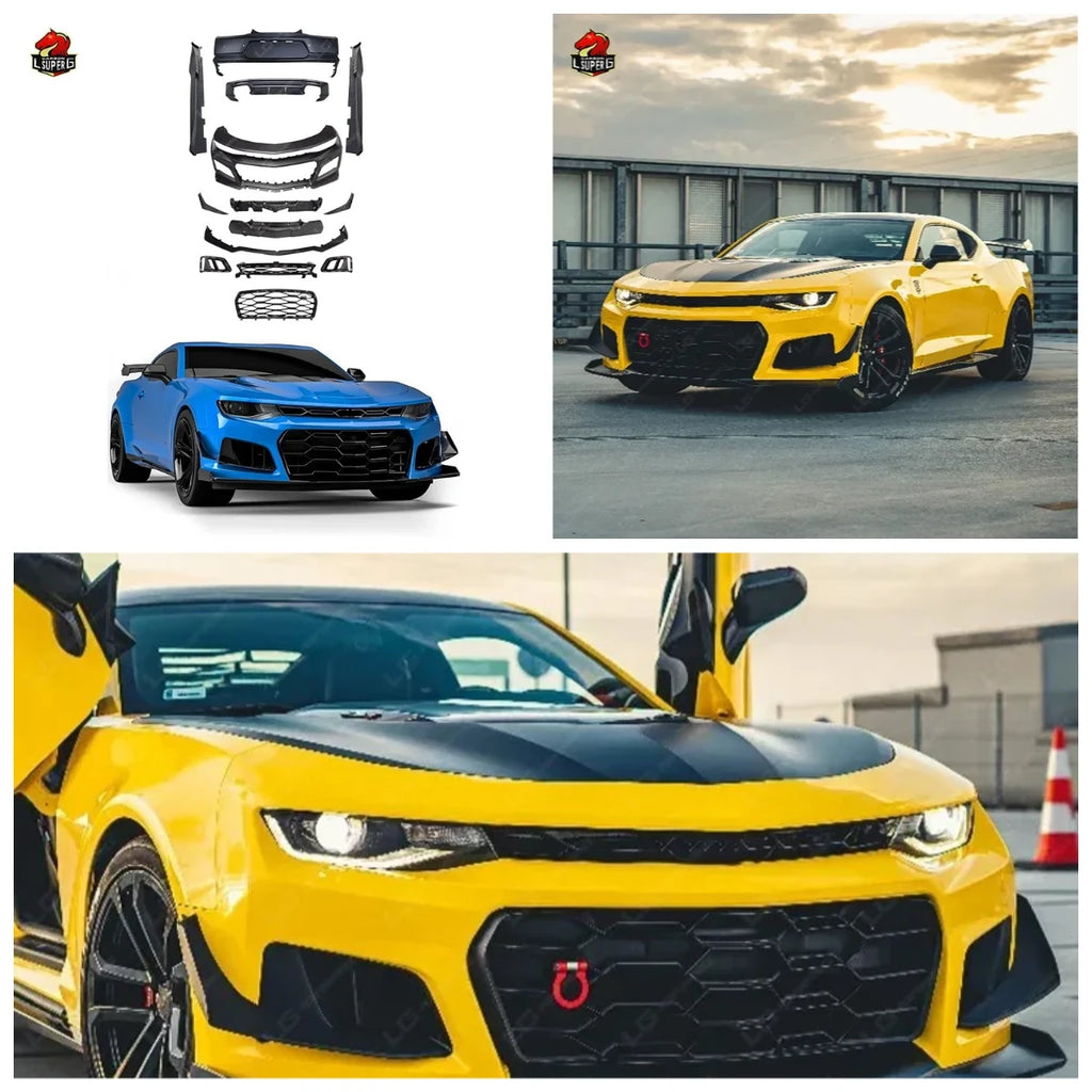 FOR Chevrolet Camaro ZL1 Style Full Body Kit Front Bumper Rear Bumper Front Lip Rear Diffuser Side Skirts Auto Parts