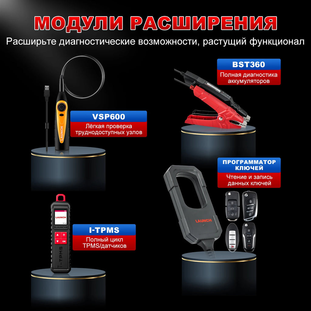 LAUNCH X431 CRP919E BT Car Diagnostic Tools CAN FD DOIP ALL Systems ECU Coding Bi-directional 35 Resets DBScar VII Auto Scanner