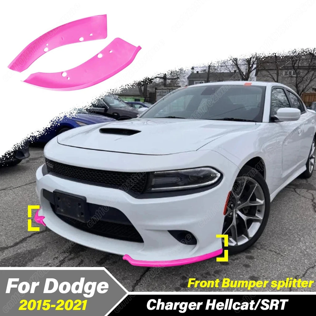 For Dodge Charger Hellcat/SRT 2015 2016 2017 2018 2019 2020 2021 Car Front Bumper Protection Lip Body Front Fender Guard Kit