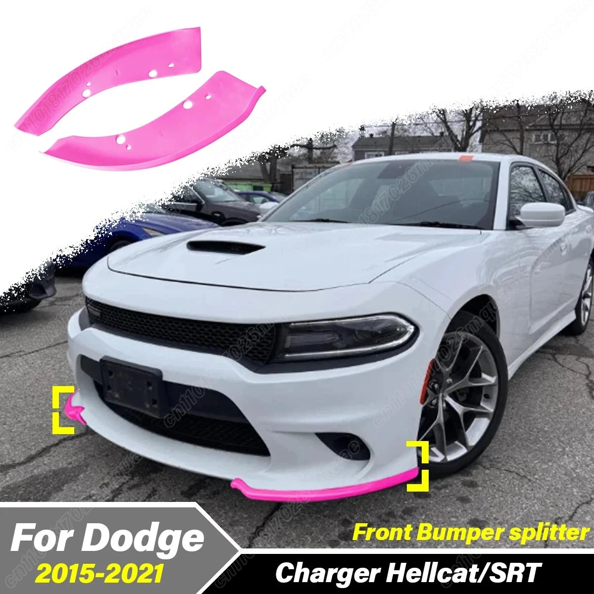 For Dodge Charger Hellcat/SRT 2015 2016 2017 2018 2019 2020 2021 Car Front Bumper Protection Lip Body Front Fender Guard Kit