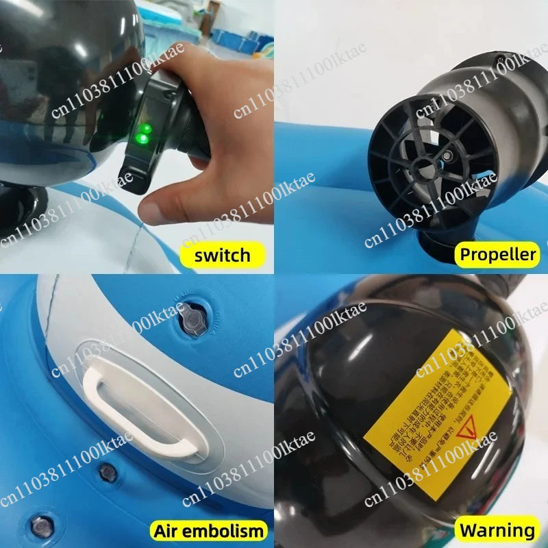 Inflatable Electric Water Scooter 6-8KM/H Speed IPX7 Waterproof Jet Ski Float